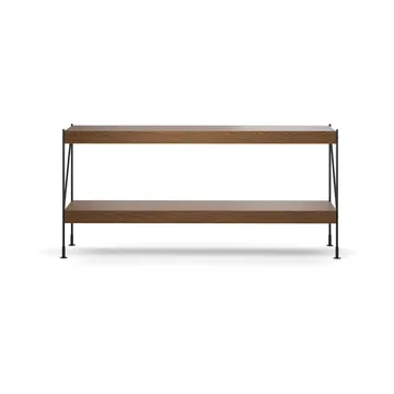 Étagère Zet - oak dark stained, 1x2, black steel base - Audo Copenhagen