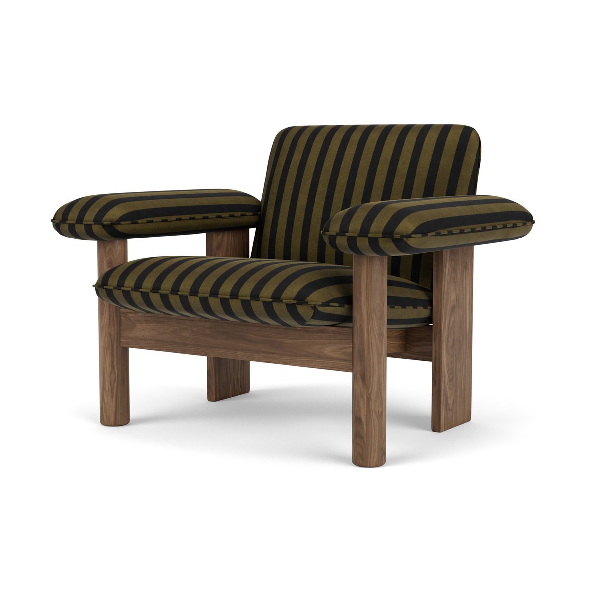 Audo Copenhagen Fauteuil Brasilia low back Walnut-Cabanon Soft FCL7029-04