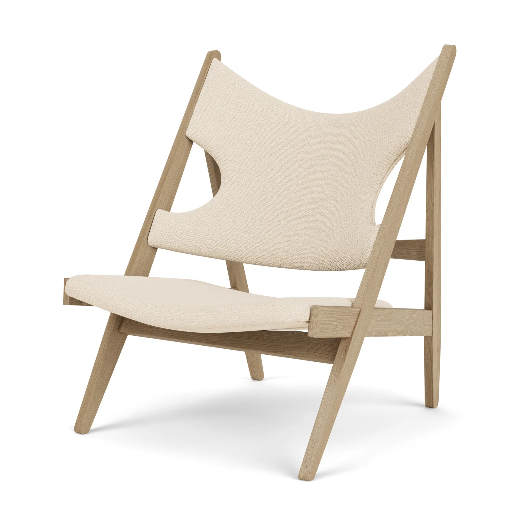 Audo Copenhagen Fauteuil lounge Knitting Natural oak-Logan Jasmine Audo Copenhagen Fauteuil lounge Knitting Natural oak-Logan Jasmine