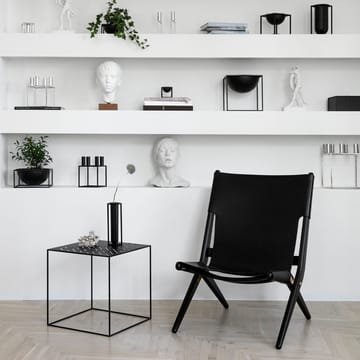 Fauteuil Saxe - cuir noir, structure en chêne lasuré noir - Audo Copenhagen