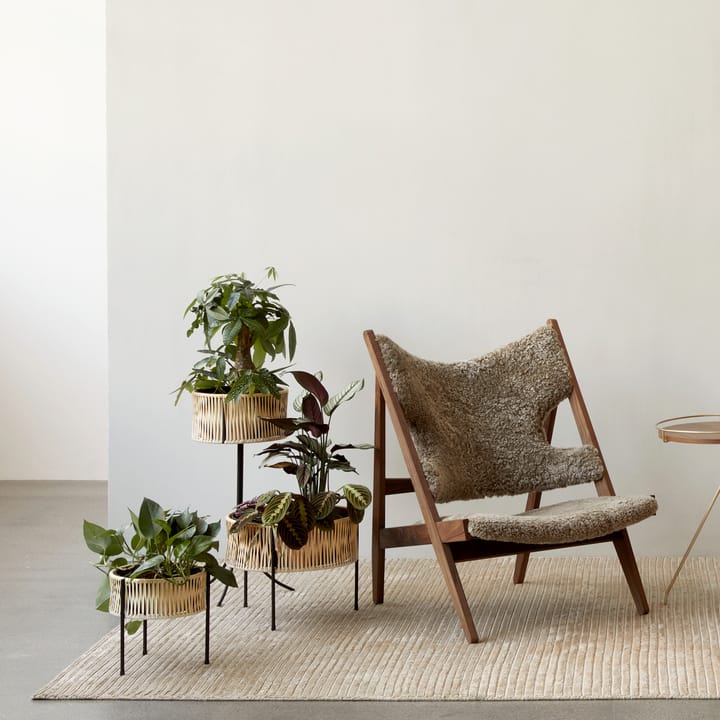 Jardinière Umanoff planter rotin-acier, h27 cm Ø27 cm Audo Copenhagen