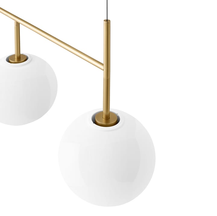 Lampe à suspension TR rail Laiton DtW, Verre opale poli Audo Copenhagen