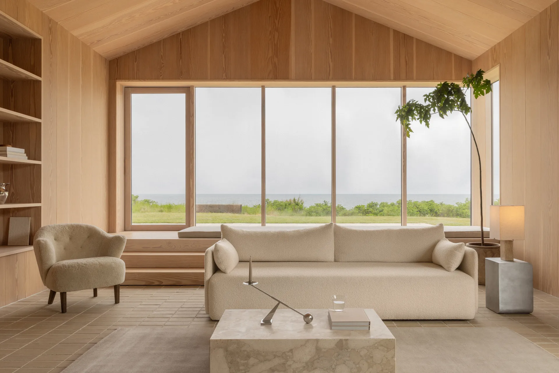 Lampe de table Nonna 49 cm, Travertine-sand Audo Copenhagen