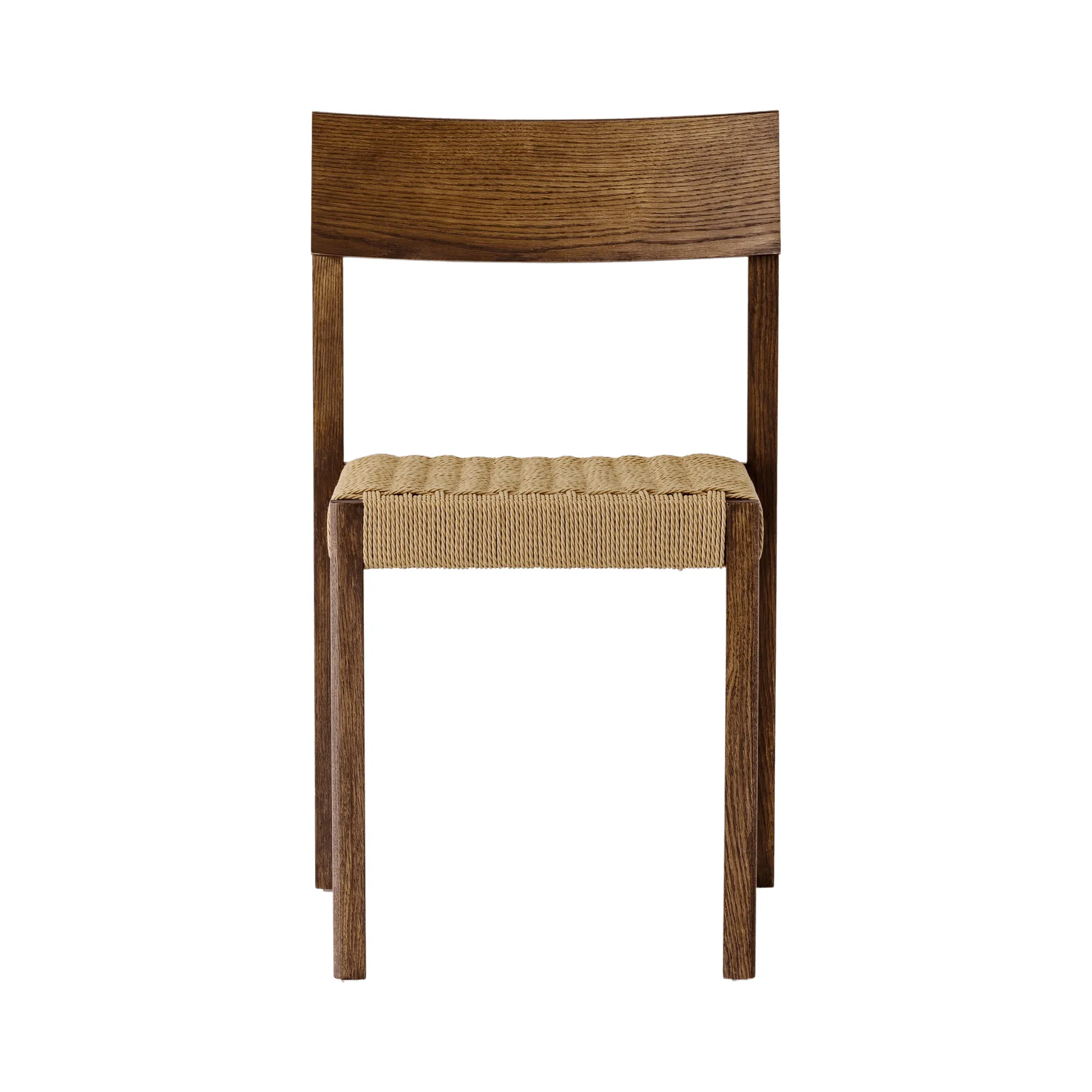 Mauro chaise, Chêne teinté foncé-assise tressée naturelle Audo Copenhagen
