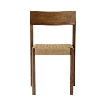 Mauro chaise - Chêne teinté foncé-assise tressée naturelle - Audo Copenhagen