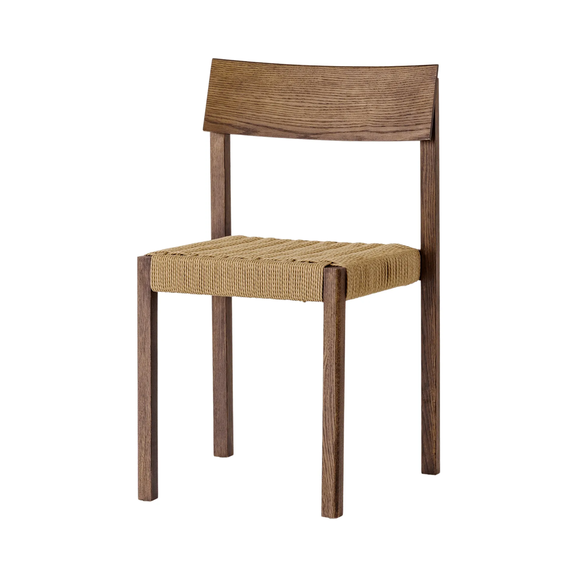 Mauro chaise, Chêne teinté foncé-assise tressée naturelle Audo Copenhagen
