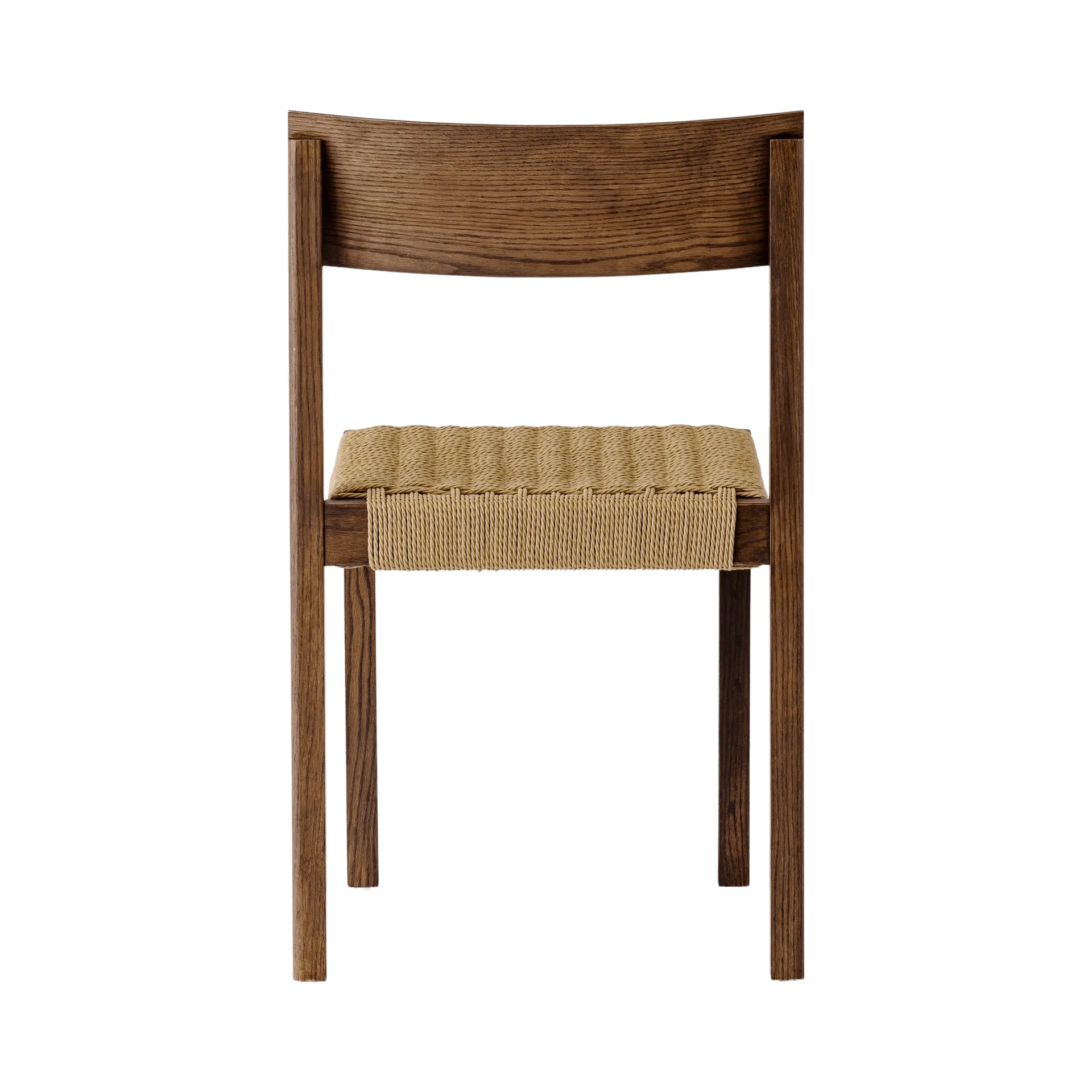 Mauro chaise, Chêne teinté foncé-assise tressée naturelle Audo Copenhagen