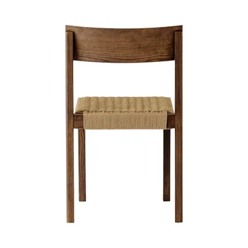 Mauro chaise - Chêne teinté foncé-assise tressée naturelle - Audo Copenhagen