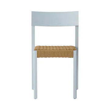 Mauro chaise - Linen blue chêne-assise tressée naturelle - Audo Copenhagen