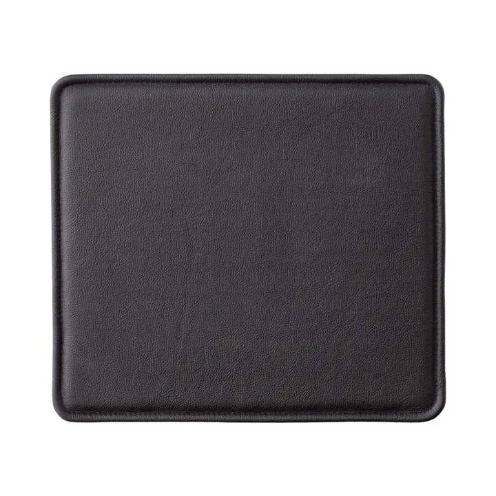 Mauro coussin de chaise pour chaise - Cuir Madras Black - Audo Copenhagen