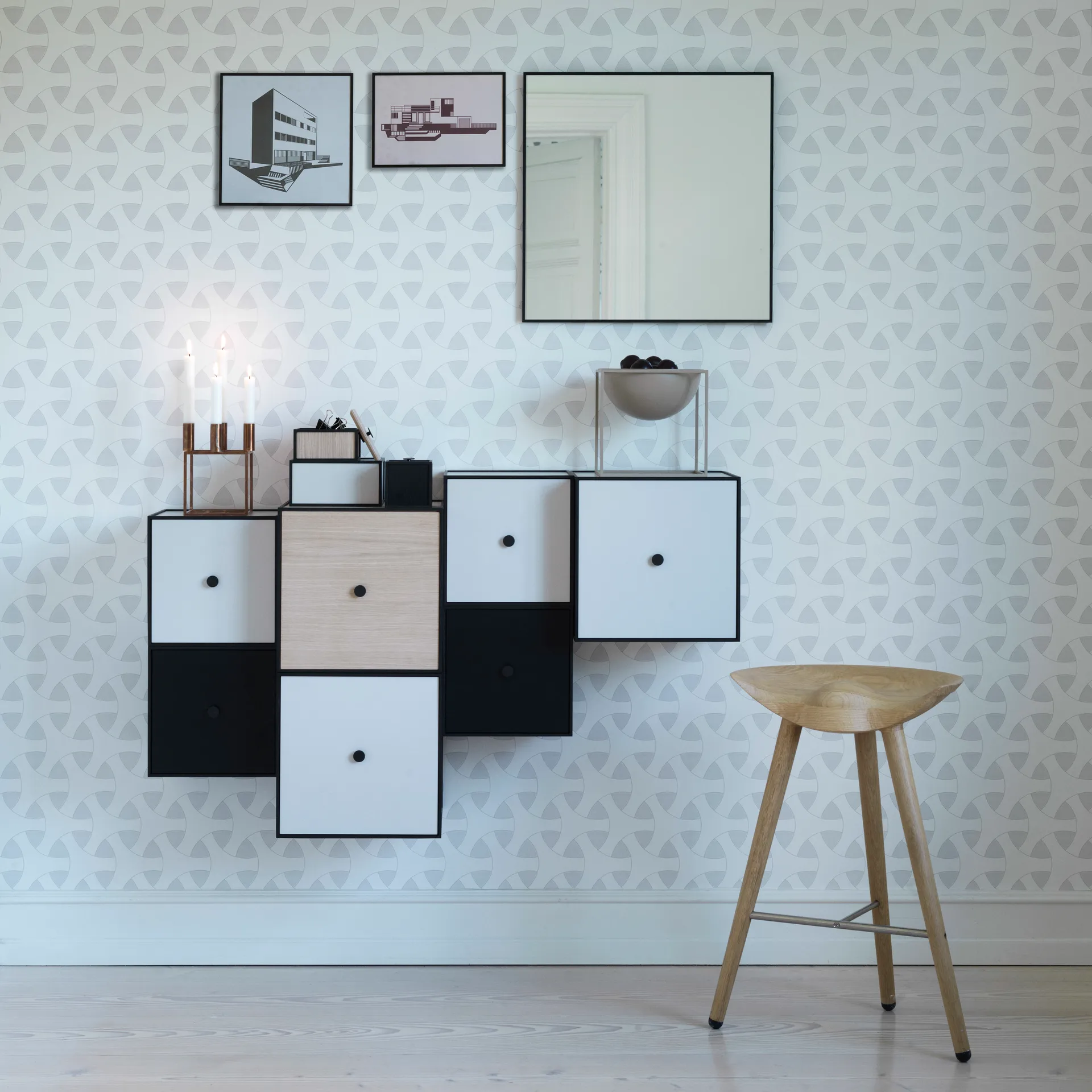 Miroir View 56 x 56 cm, noir Audo Copenhagen