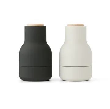 Moulin à épices Bottle Grinder Small, lot de 2 - Ash-carbon-hêtre - Audo Copenhagen