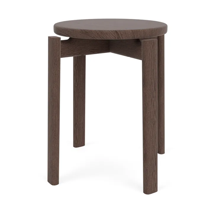 Passage tabouret rond - Chêne teinté foncé, Ø42,5x47,5 cm - Audo Copenhagen