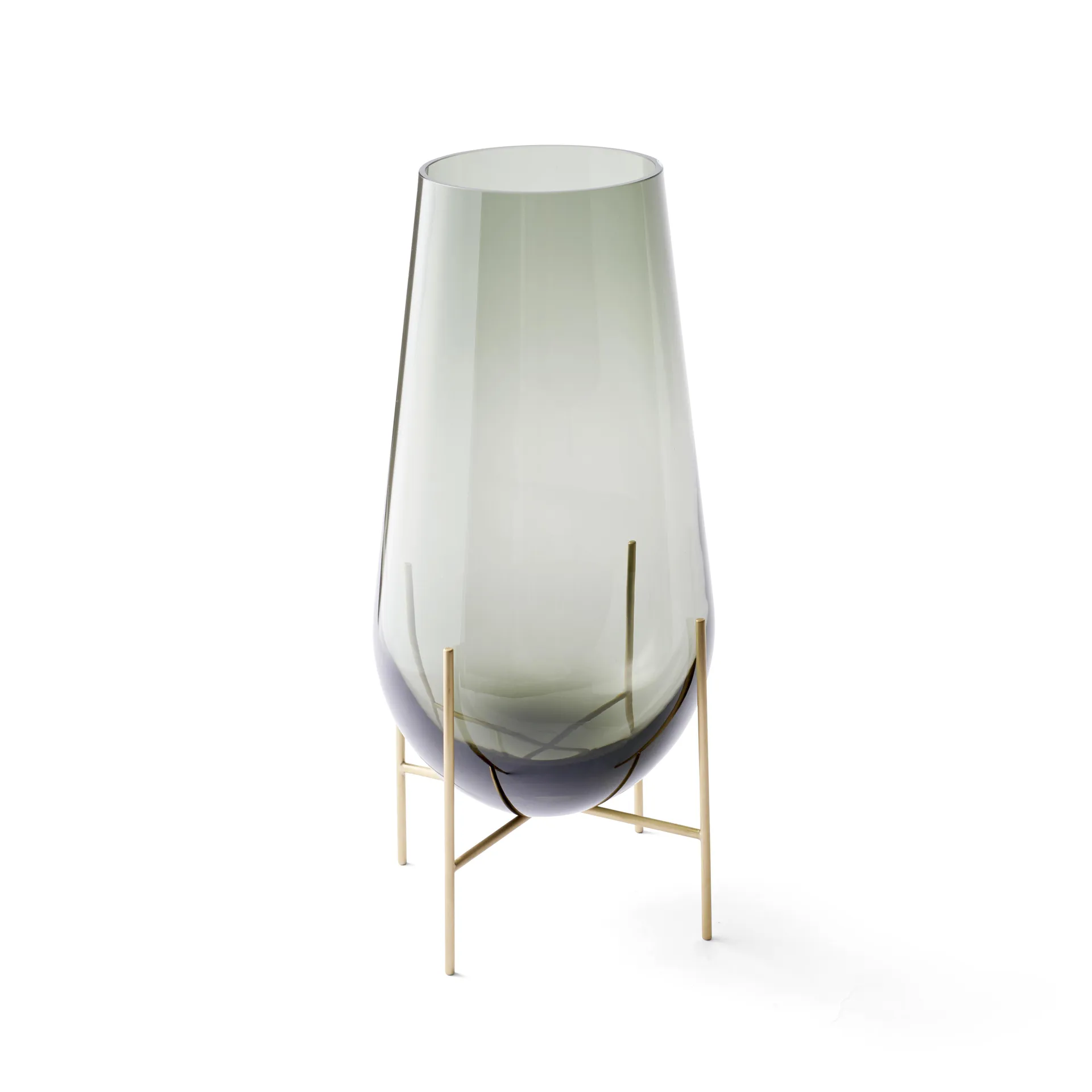 Petit vase Échasse, verre teinté fumé Audo Copenhagen