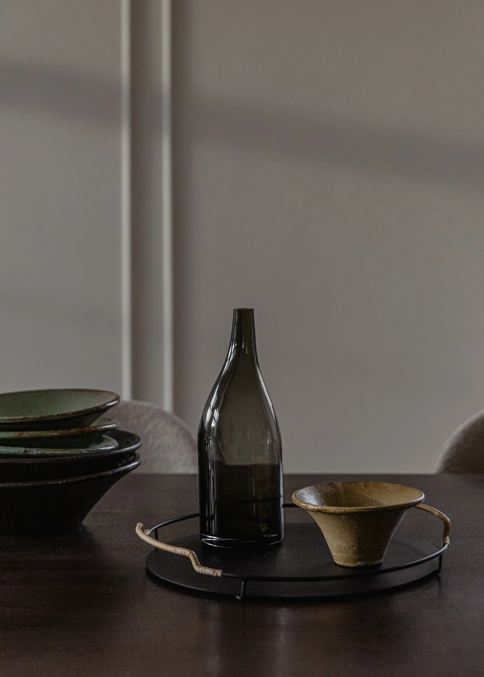 Plateau Balcony Ø36,5 cm, Noir Audo Copenhagen