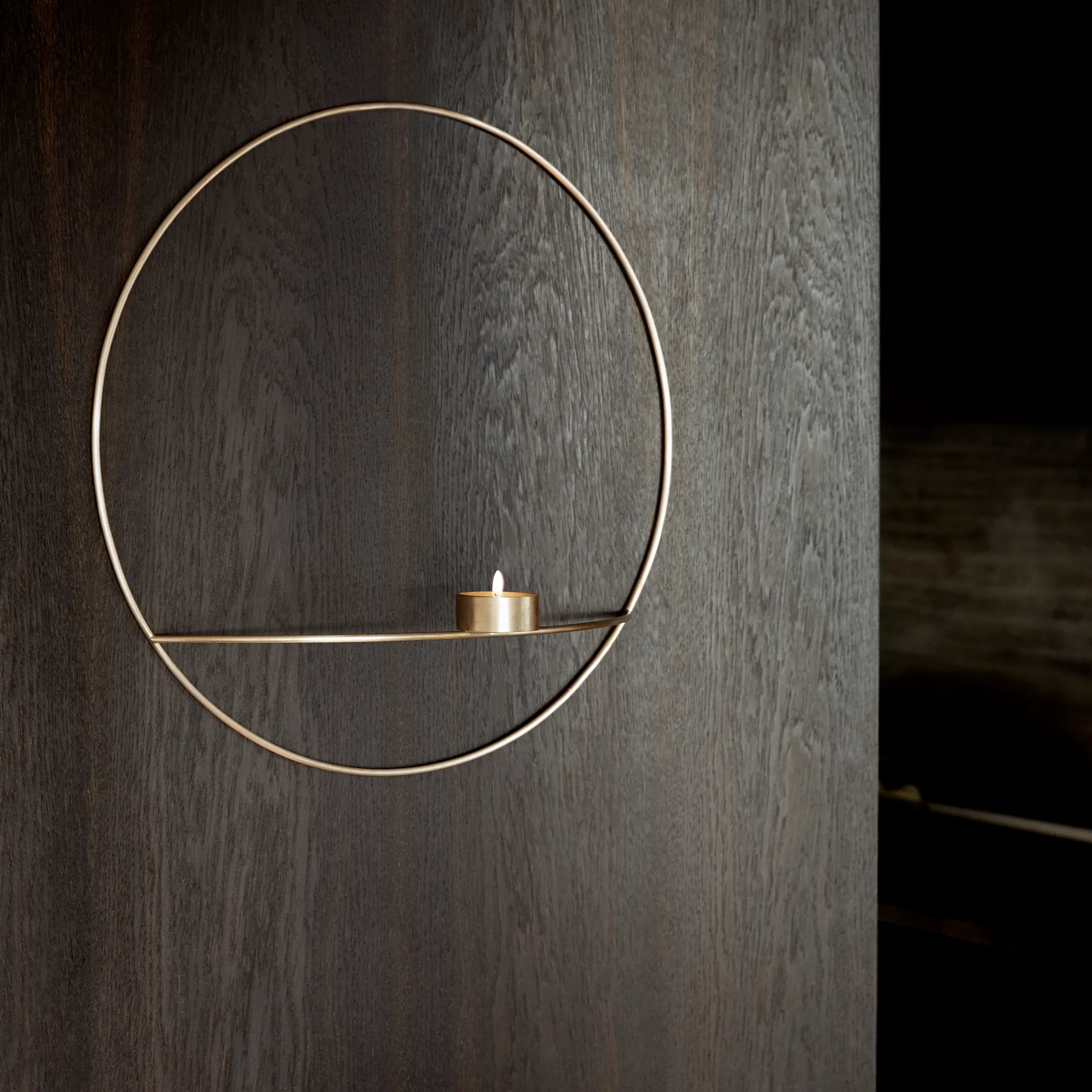 Porte-bougie POV circle grand, laiton Audo Copenhagen