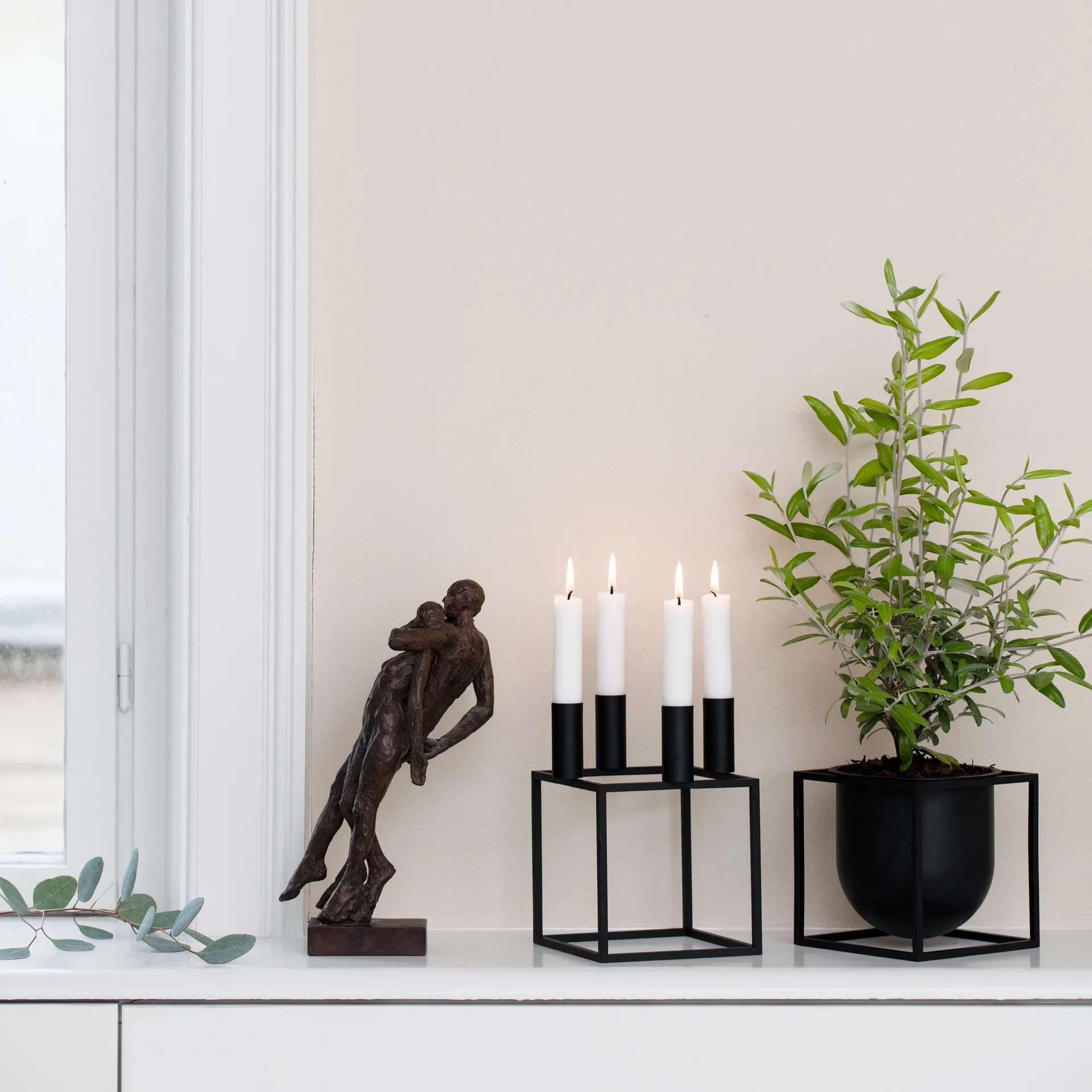 Pot à fleurs Kubus 14 cm, Noir Audo Copenhagen