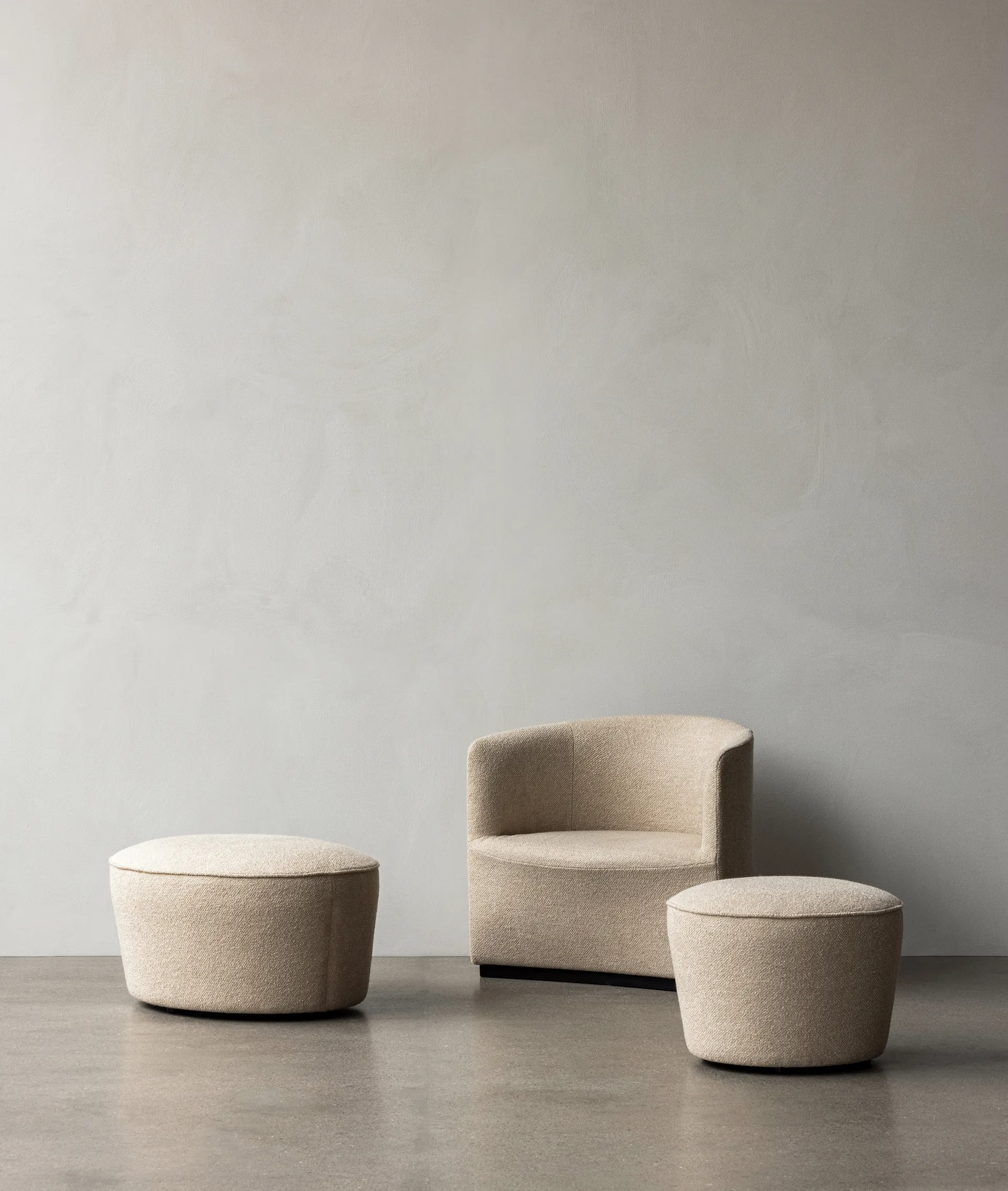 Pouf Cairn Ø60 cm, Bouclé 02 Audo Copenhagen