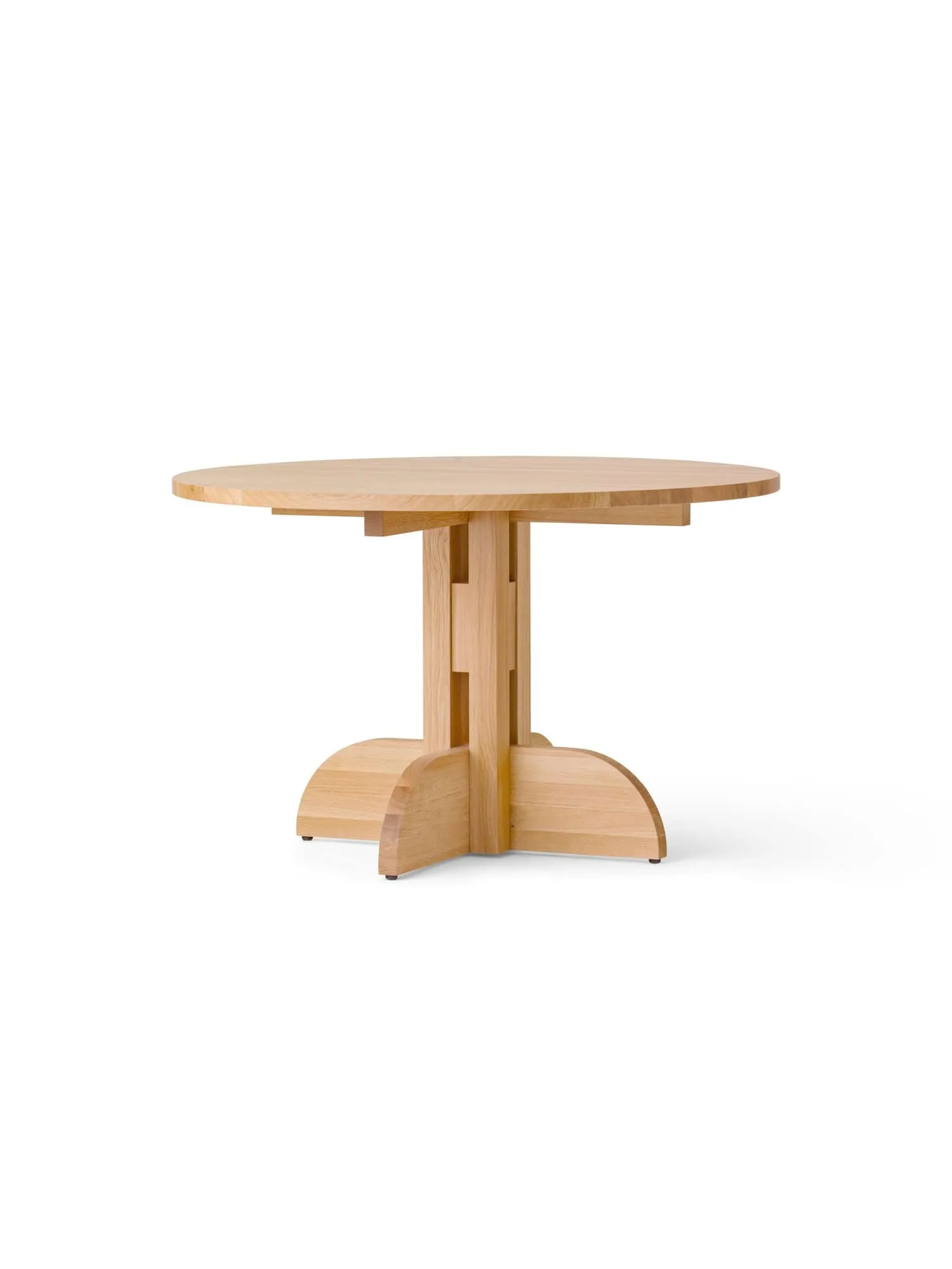 Puffin Dining Table chêne massif naturel, Chêne naturel, Ø120 cm Audo Copenhagen