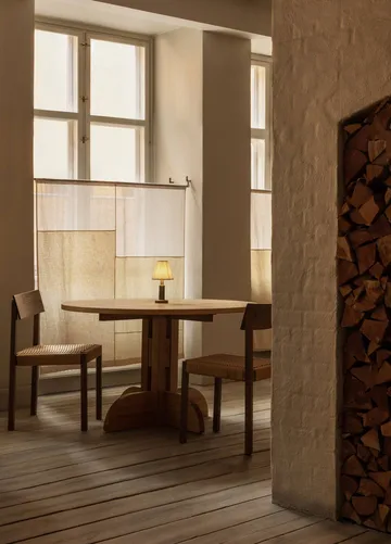 Puffin Dining Table chêne massif naturel - Chêne naturel, Ø120 cm - Audo Copenhagen