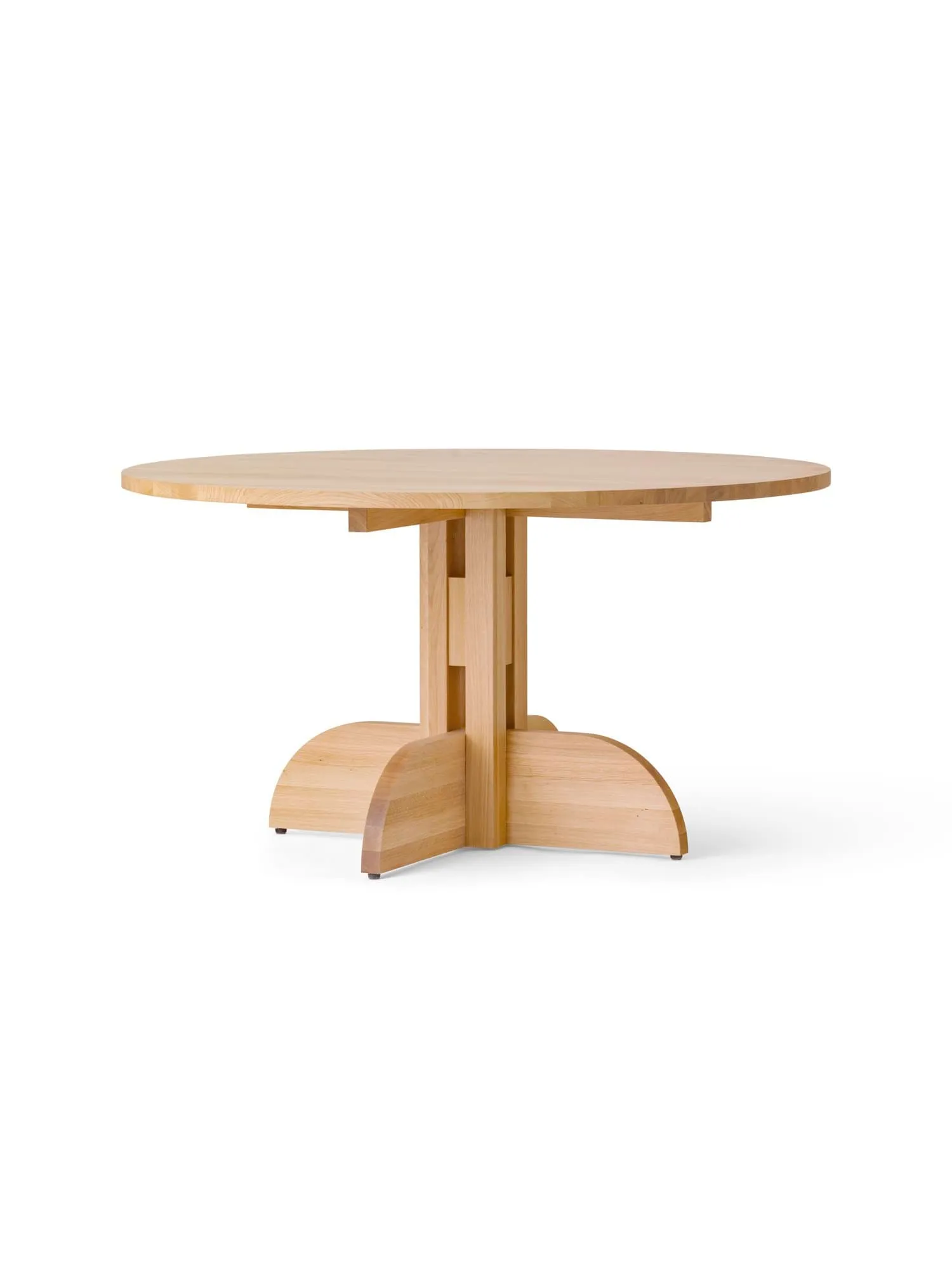 Puffin Dining Table chêne massif naturel, Chêne naturel, Ø140 cm Audo Copenhagen