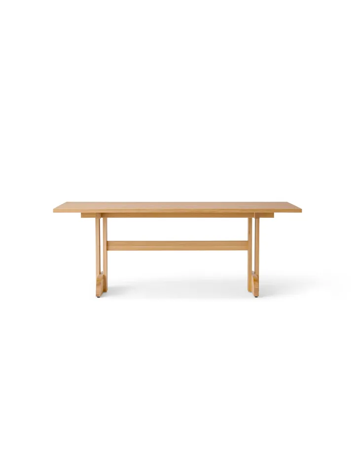 Puffin Dining Table - chêne plaqué naturel - Chêne en placage naturel, 200x95 cm - Audo Copenhagen