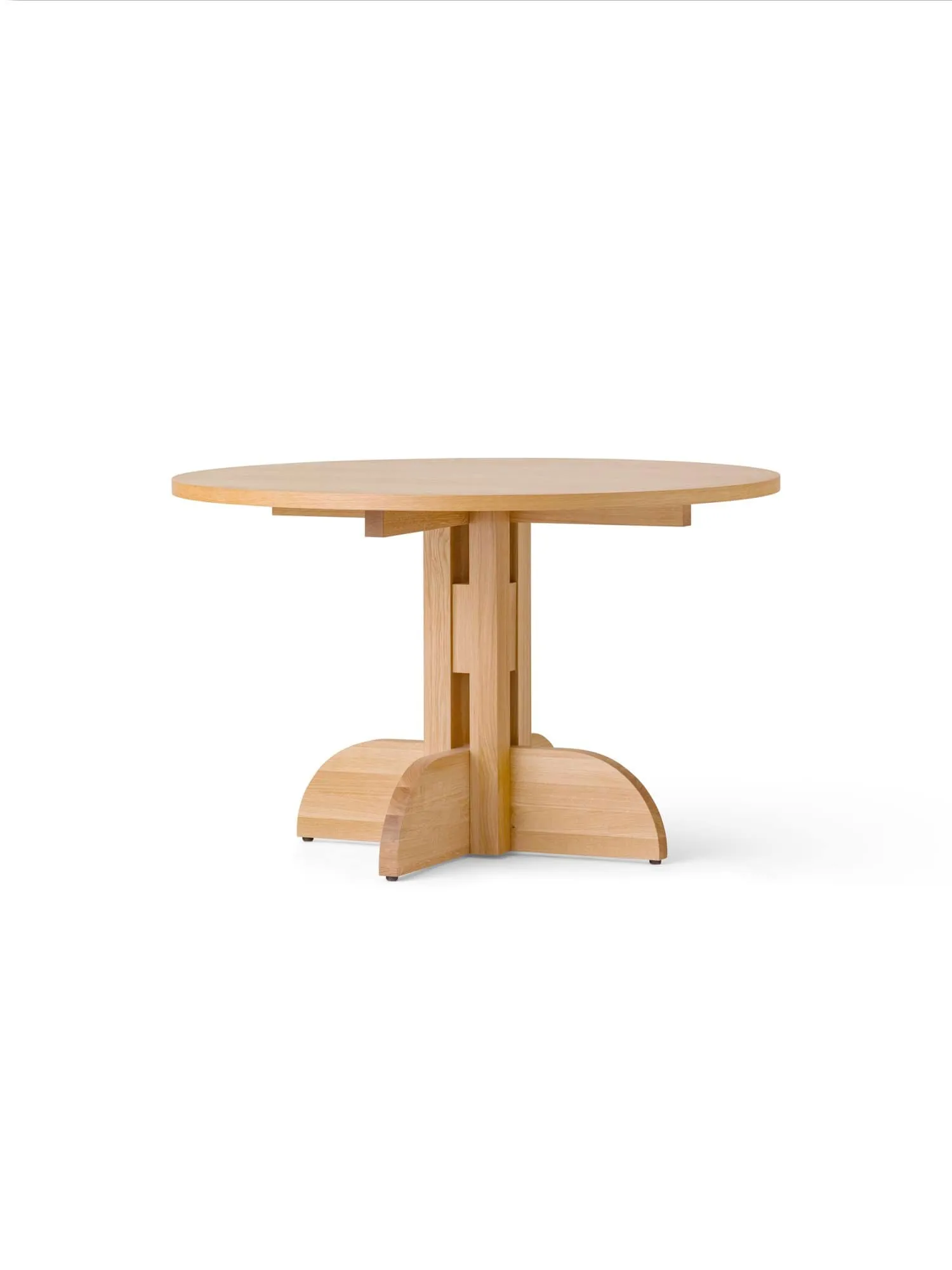 Puffin Dining Table - chêne plaqué naturel, Chêne naturel, Ø120 cm Audo Copenhagen