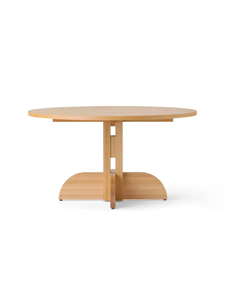 Puffin Dining Table - chêne plaqué naturel - Placage de chêne naturel, Ø140 cm - Audo Copenhagen
