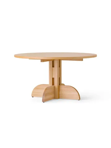 Puffin Dining Table - chêne plaqué naturel - Placage de chêne naturel, Ø140 cm - Audo Copenhagen
