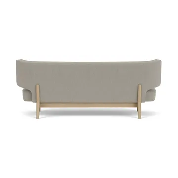 Radiohus Sofa entièrement tapissé RE-WOOL PC1T Global HR BUTTONS piètement 4-Legs Base - Re-wool 218-chêne naturel, boutons en cuir, 2 places - Audo Copenhagen
