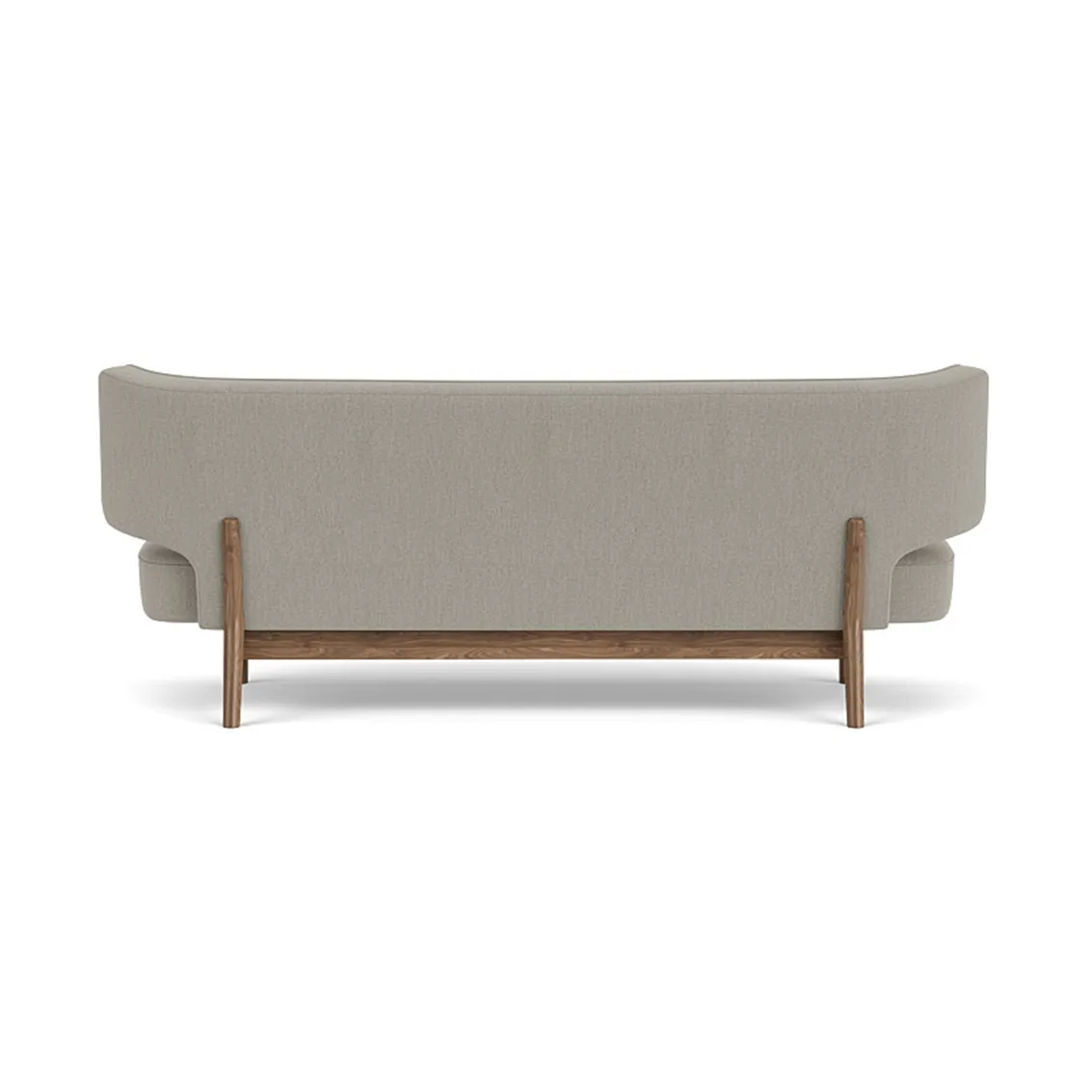 Radiohus Sofa entièrement tapissé RE-WOOL PC1T Global HR BUTTONS piètement 4-Legs Base, Re-wool 218-noyer, boutons en cuir, 2 places Audo Copenhagen