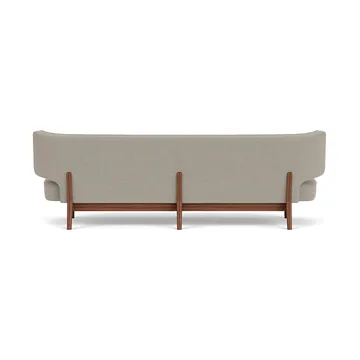 Radiohus Sofa entièrement tapissé RE-WOOL PC1T Global HR BUTTONS piètement 4-Legs Base - Re-wool 218-noyer, boutons en cuir, 3 places - Audo Copenhagen