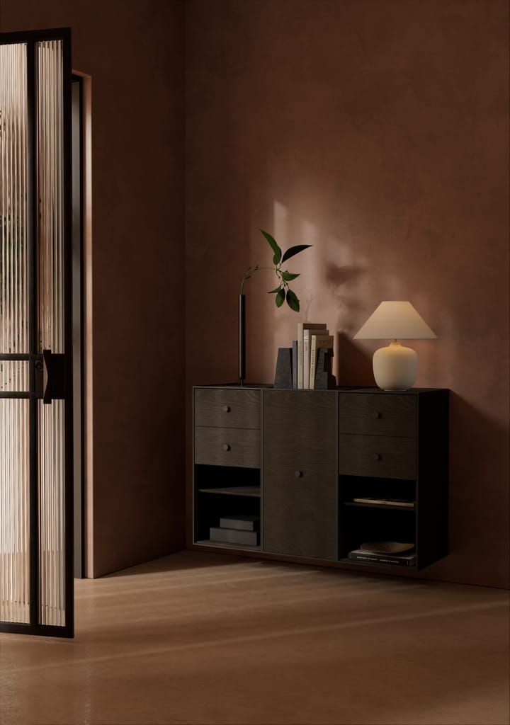 Rangement Frame 70, smoked oak, porte, 2 étagères Audo Copenhagen