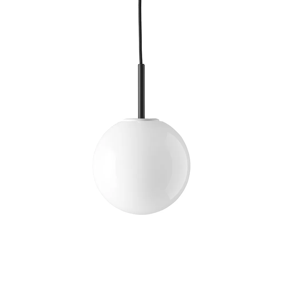 Suspension TR Bulb, opale shiny, support noir Audo Copenhagen