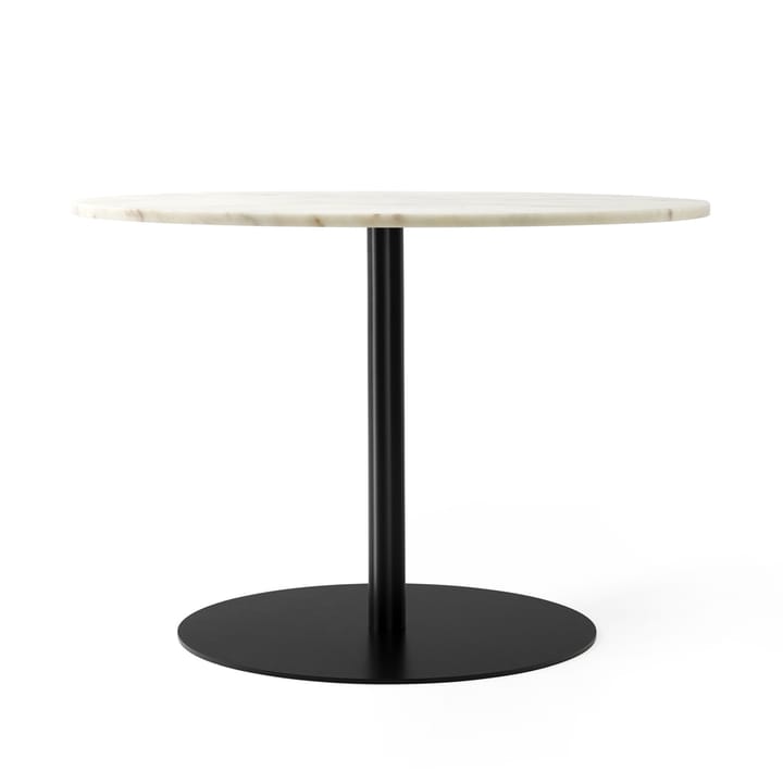 Table à manger Harbour Column - marble offwhite, ø105 cm, structure noire - Audo Copenhagen