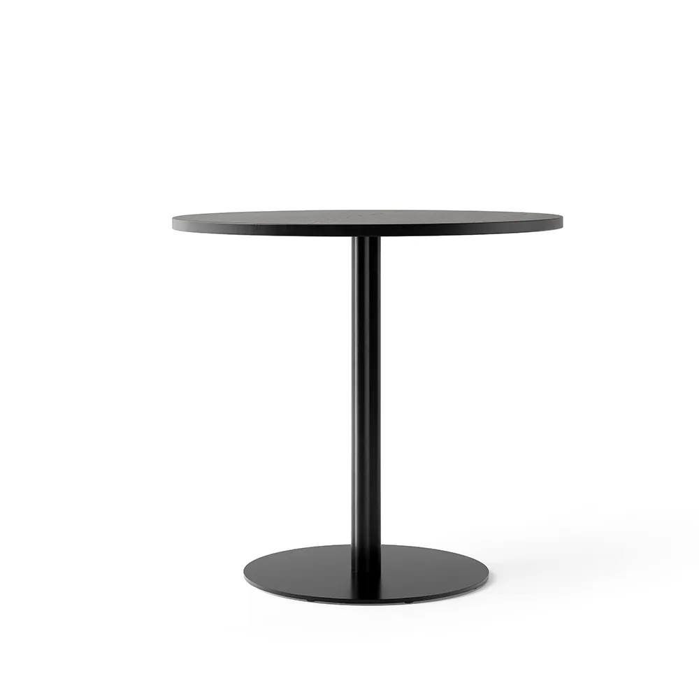 Table à manger Harbour Column, Oak black-ø80 cm-structure noire Audo Copenhagen