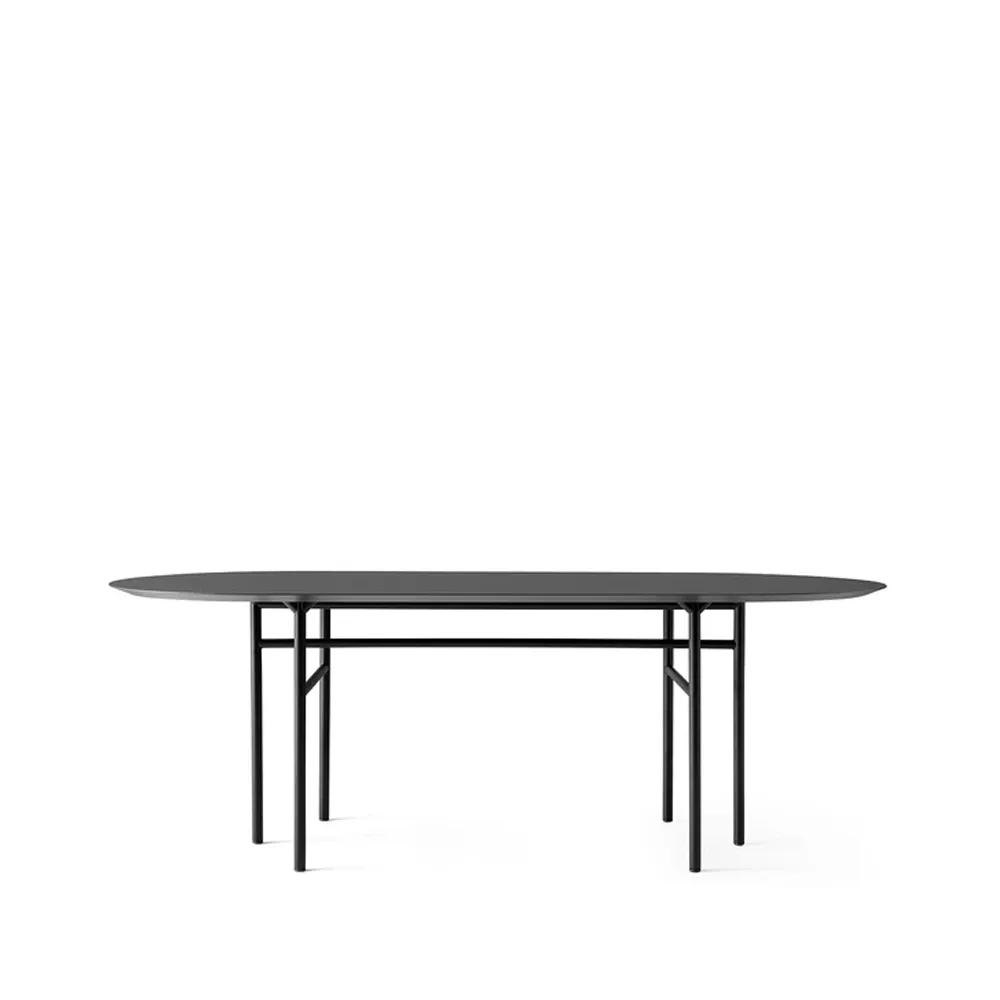 Table à manger Snaregade Oval ovale, charcoal linoleum, structure en acier noir Audo Copenhagen