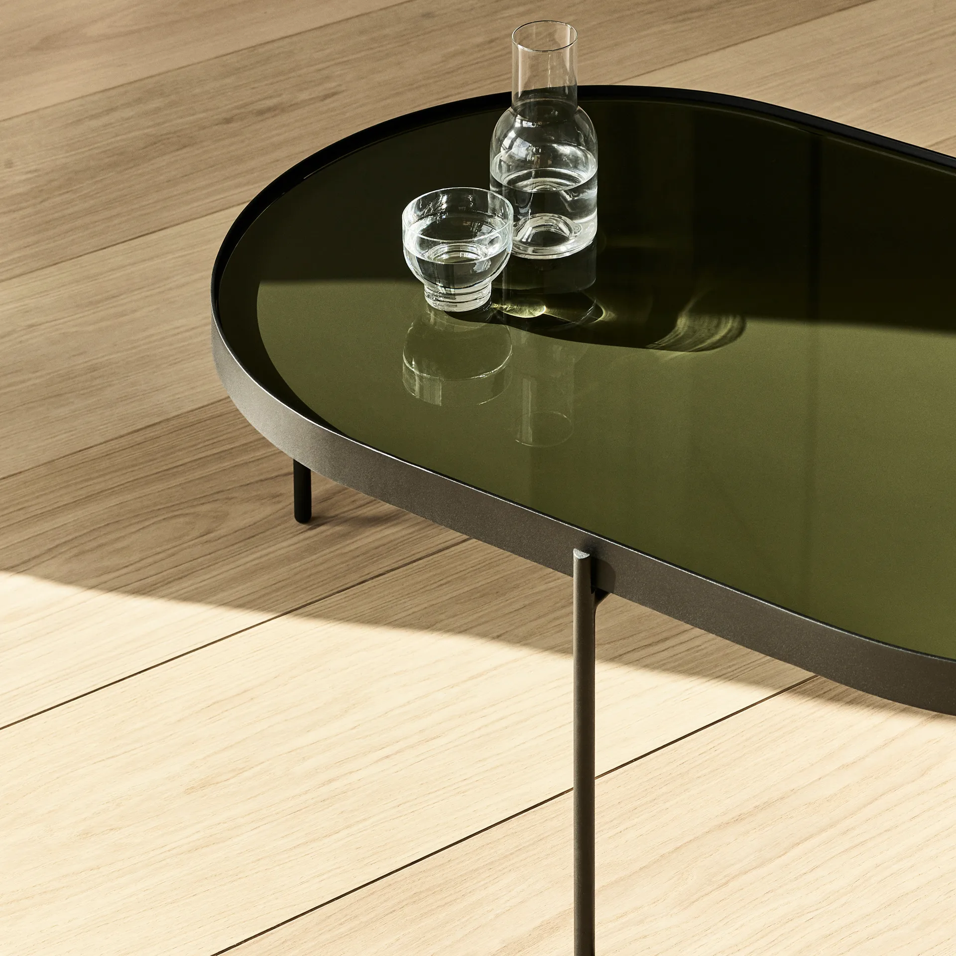 Table basse NoNo L 59,5x96,5 cm, Noir-vert foncé Audo Copenhagen