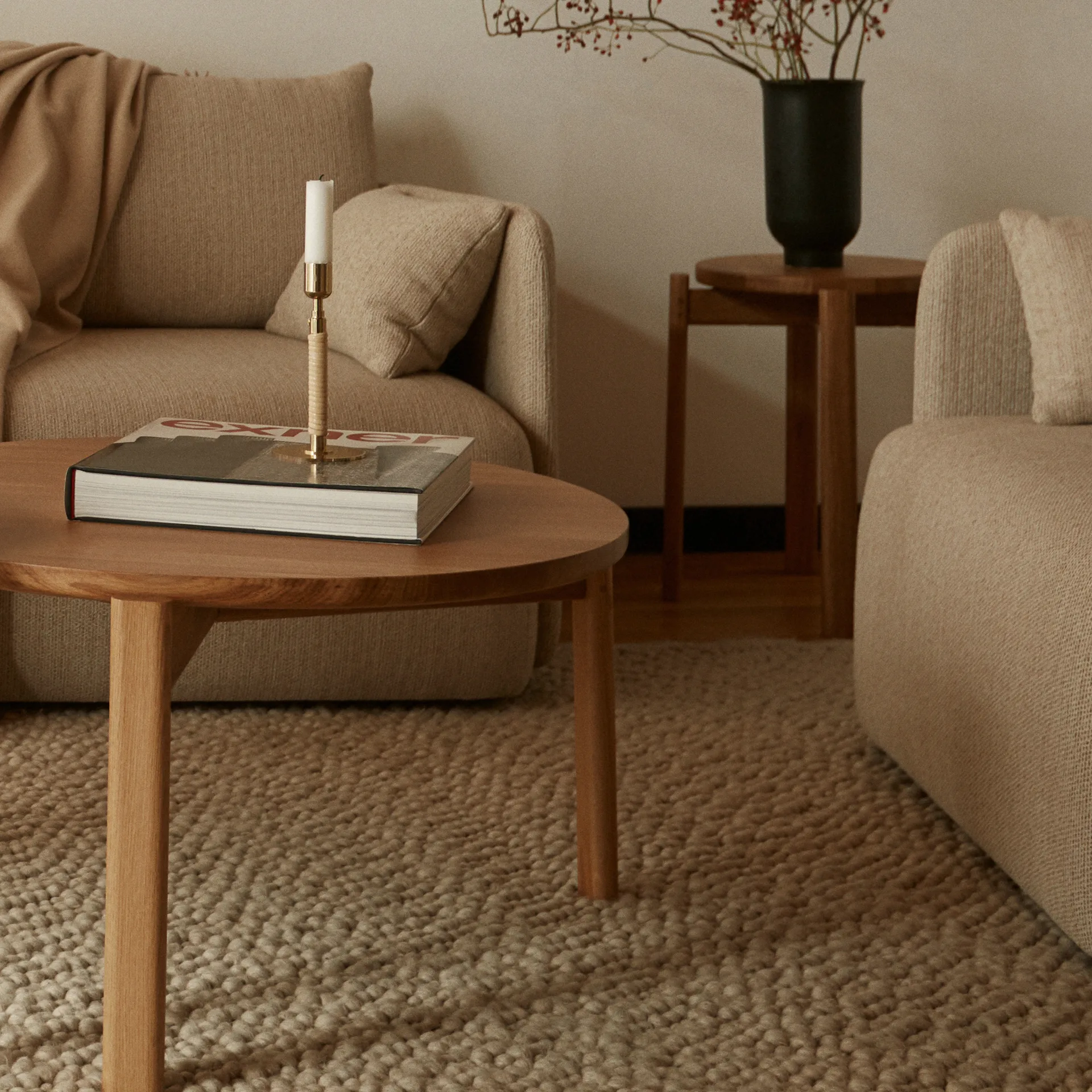 Table basse Passage Ø70 cm, Chêne Audo Copenhagen