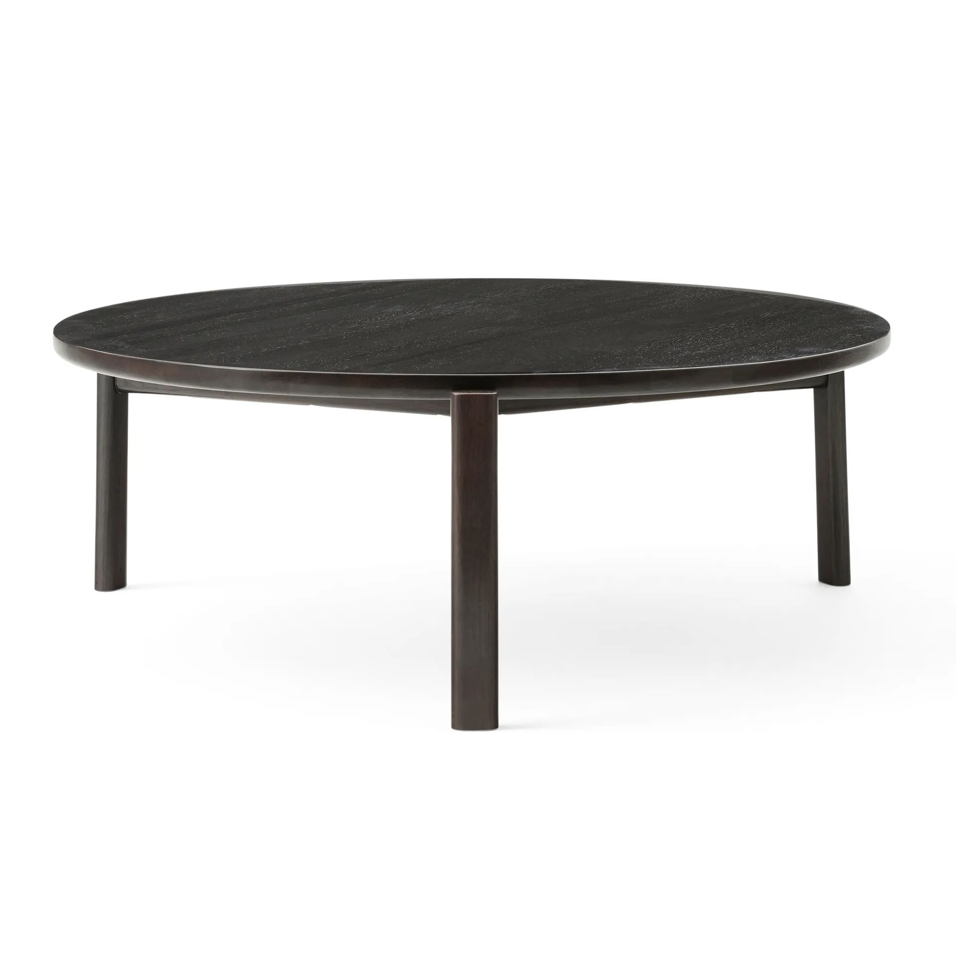 Table basse Passage Ø90 cm, Chêne laqué foncé Audo Copenhagen