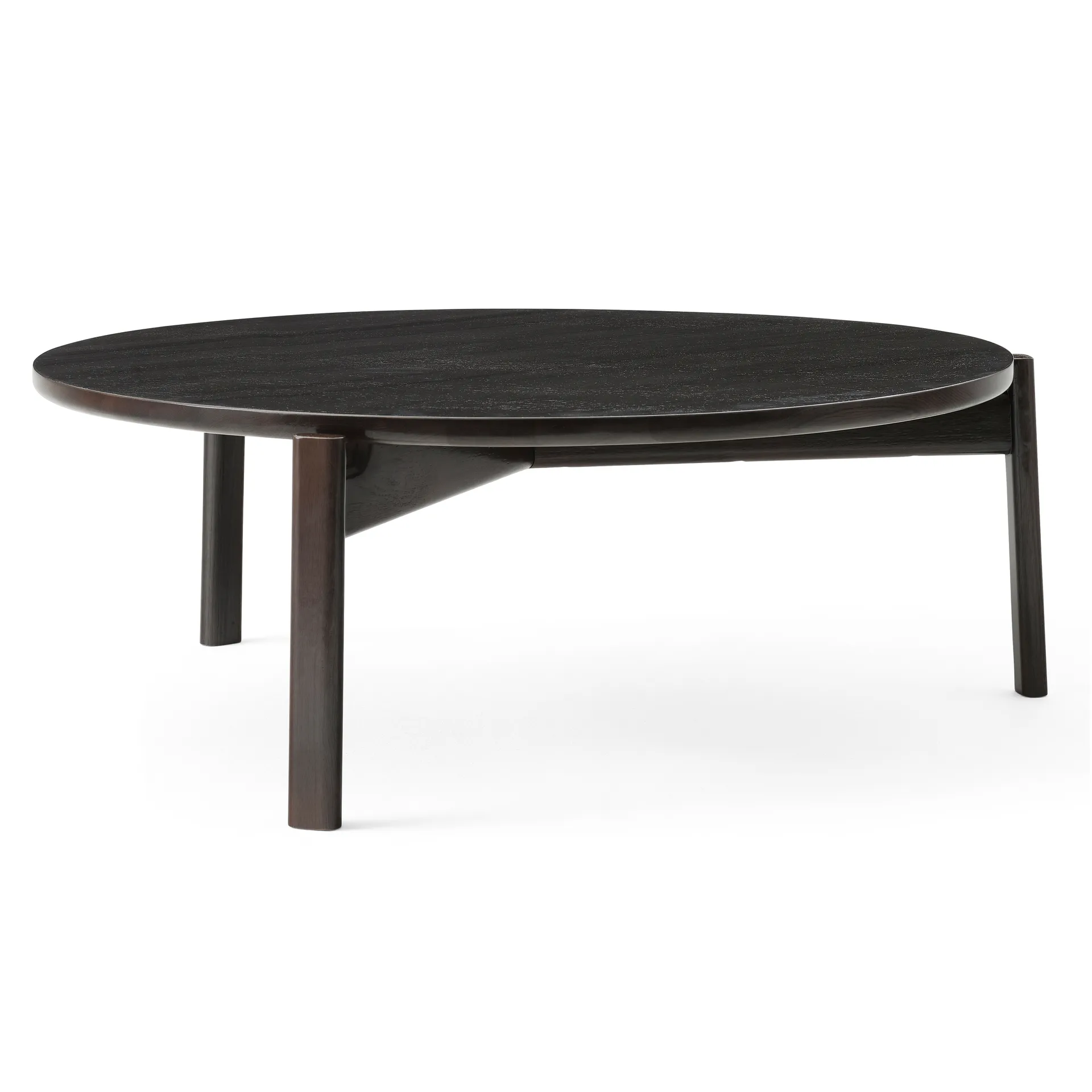 Table basse Passage Ø90 cm, Chêne laqué foncé Audo Copenhagen
