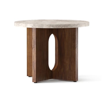 Table d’appoint Androgyne Ø50 cm base en noyer - Plateau de table Kunis Breccia - Audo Copenhagen