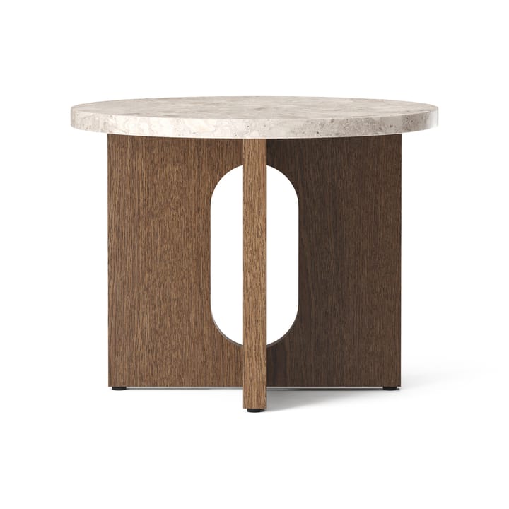 Table d’appoint Androgyne Ø50 cm chêne teinté foncé - Plateau de table Kunis Breccia - Audo Copenhagen
