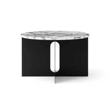 Table d'appoint Androgyne - Calacatta Viola marbre-acier noir, Ø65 cm - Audo Copenhagen