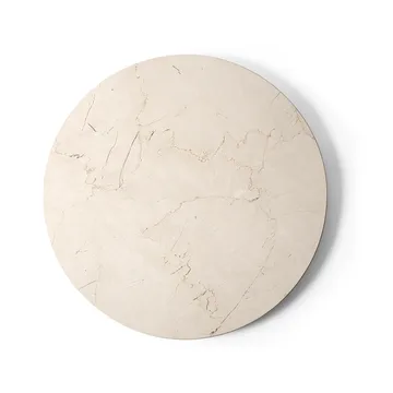 Table d'appoint Androgyne - Calacatta Viola marbre-ivory acier, Ø42 cm - Audo Copenhagen