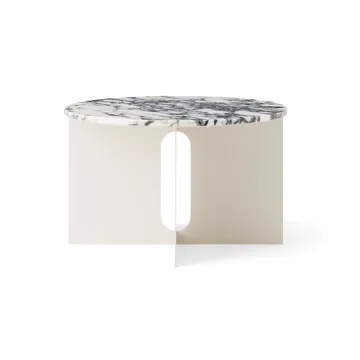 Table d'appoint Androgyne - Calacatta Viola marbre-ivory acier, Ø65 cm - Audo Copenhagen