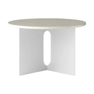 Table d'appoint Androgyne - Crystal Rose marbre-acier brossé, Ø65 cm - Audo Copenhagen