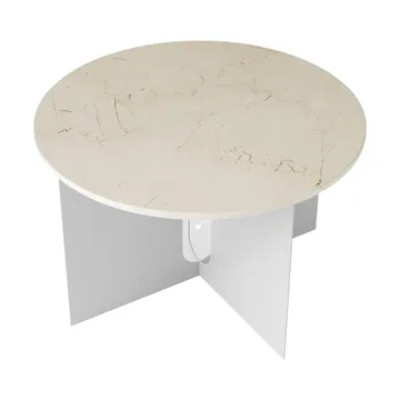 Table d'appoint Androgyne - Crystal Rose marbre-acier brossé, Ø65 cm - Audo Copenhagen