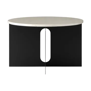 Table d'appoint Androgyne - Crystal Rose marbre-acier noir, Ø65 cm - Audo Copenhagen