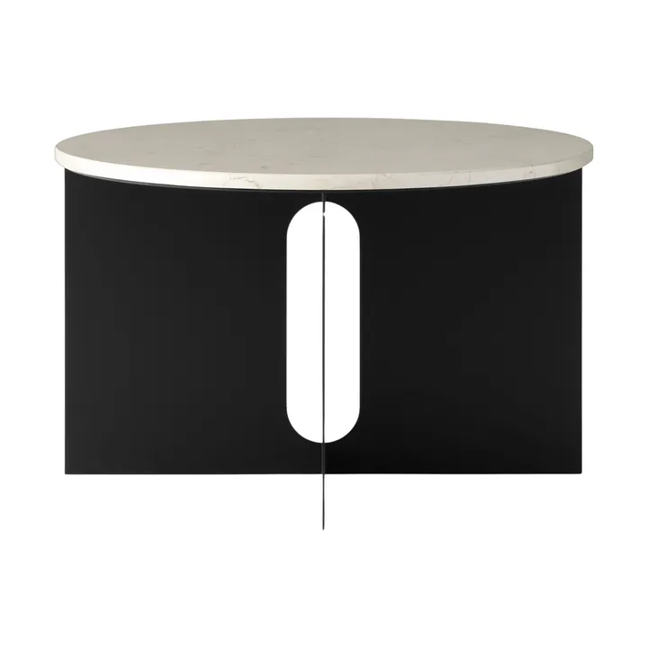 Table d'appoint Androgyne - Crystal Rose marbre-acier noir, Ø65 cm - Audo Copenhagen